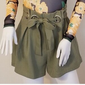 NWT Jealous Tomato Green Pleated Shorts - L